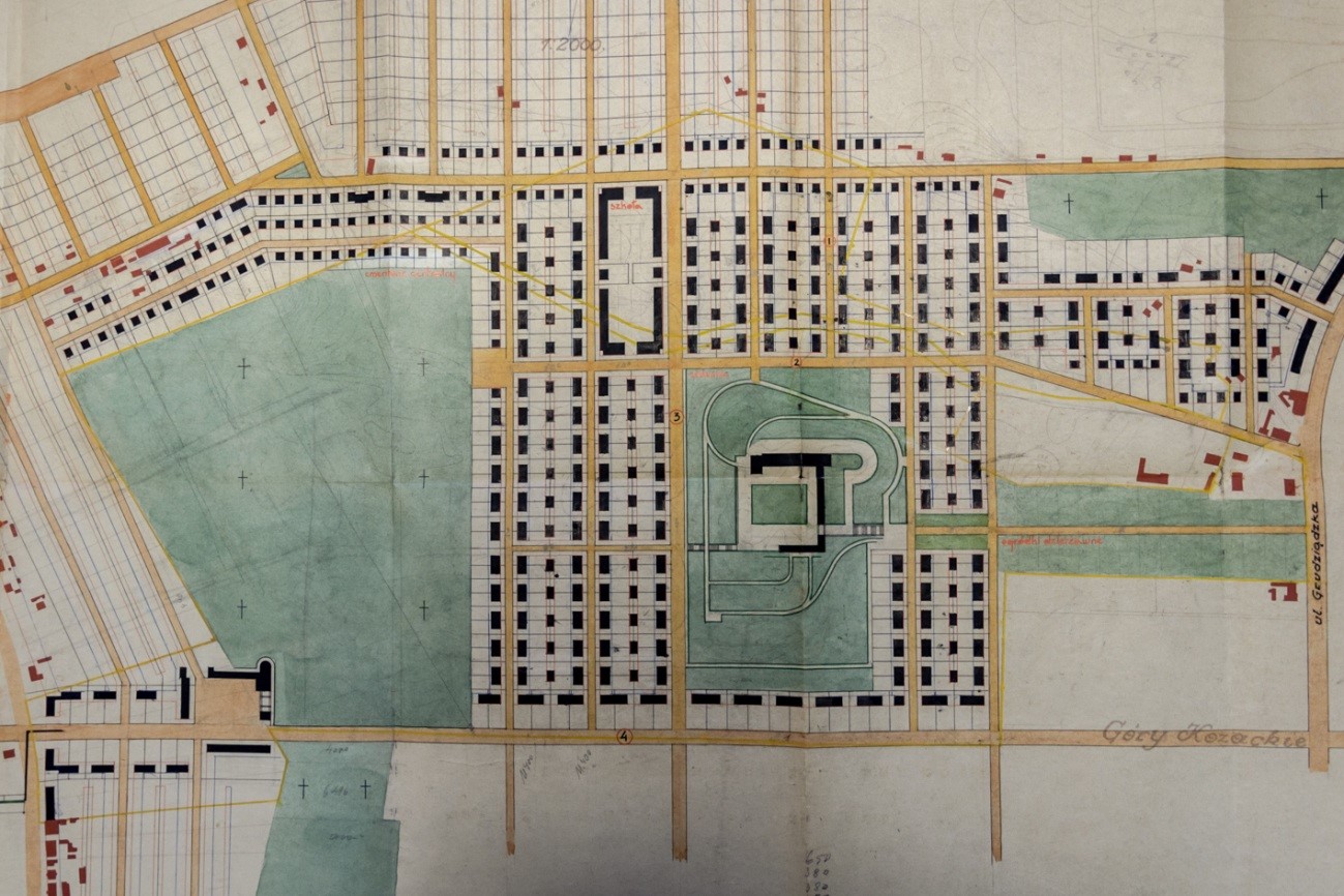 Projekt zabudowy Kozackich G&oacute;r, 1933 r., APT, AmT WB, sygn. 3077